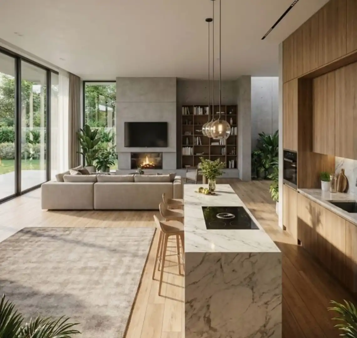 Sala de estar de Casa o chalet en venta en Torrelodones con Calefacción, Jardín privado y Piscina