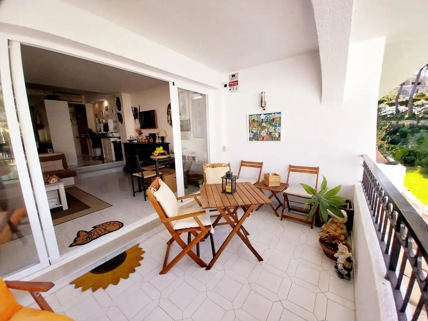 Terrasse von Wohnung zum Verkauf in Mijas mit Klimaanlage, Privatgarten und Terrasse