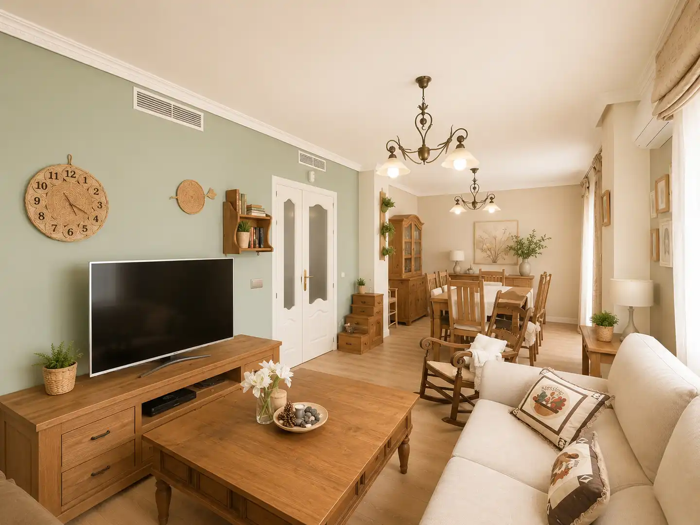 Sala de estar de Casa adosada en venta en Arganda del Rey con Aire acondicionado, Calefacción y Horno