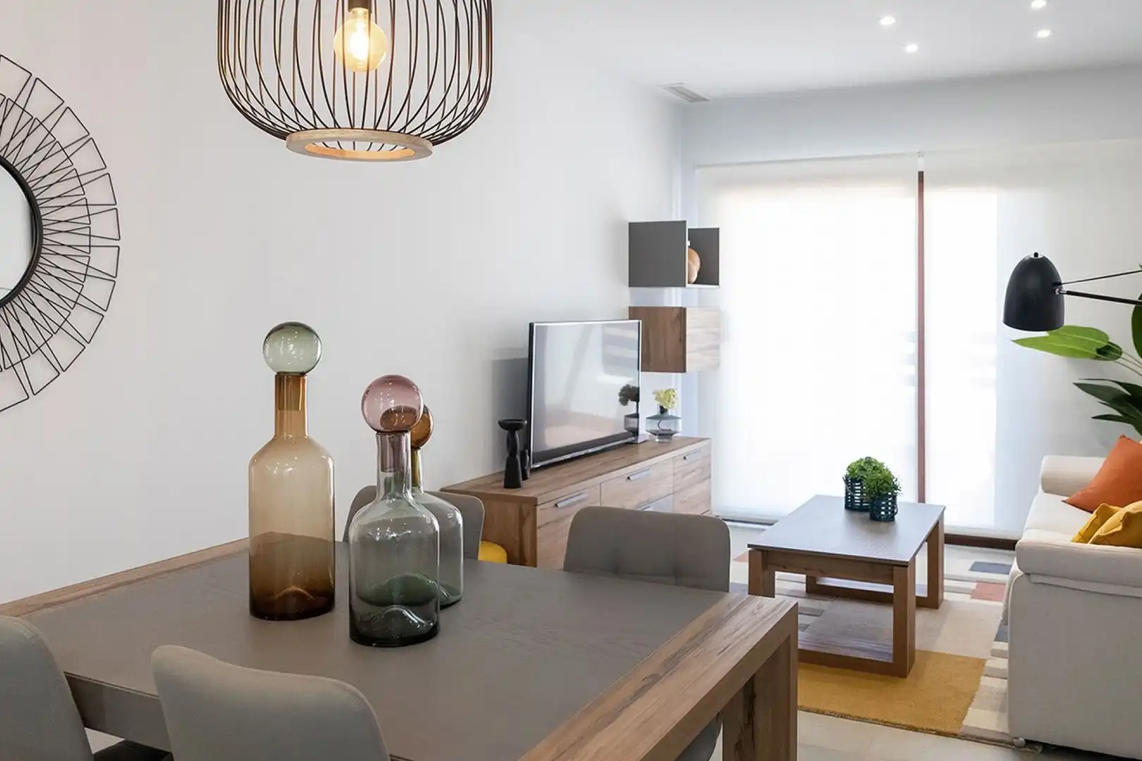 Wohnzimmer von Dachboden zum Verkauf in Pulpí mit Klimaanlage, Heizung und Privatgarten
