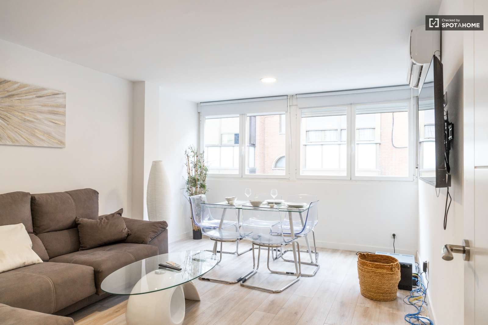 Sala d'estar de Apartament per a compartir en  Madrid Capital amb Aire condicionat i Terrassa