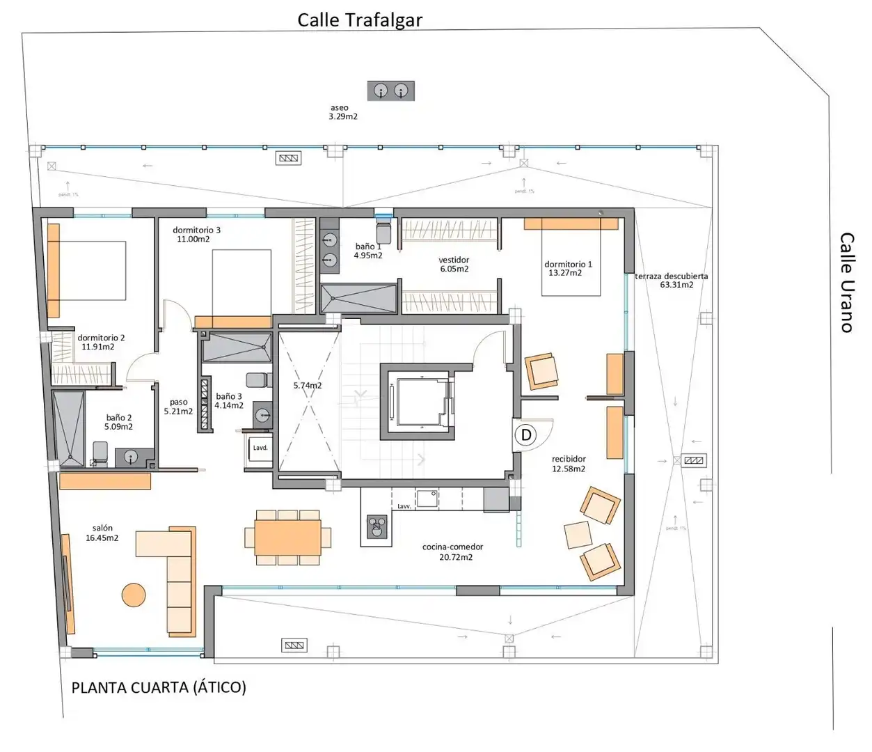 Appartement compact avec piscine à vendre à Calle Urano 9