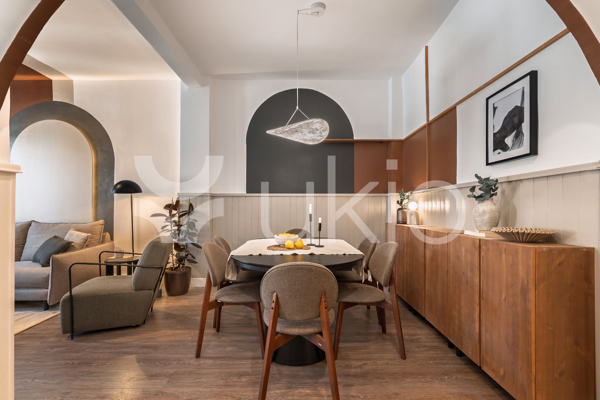 Dining room of Apartment for rent in  Madrid Capital  with Air Conditioner, Heating and Furnished