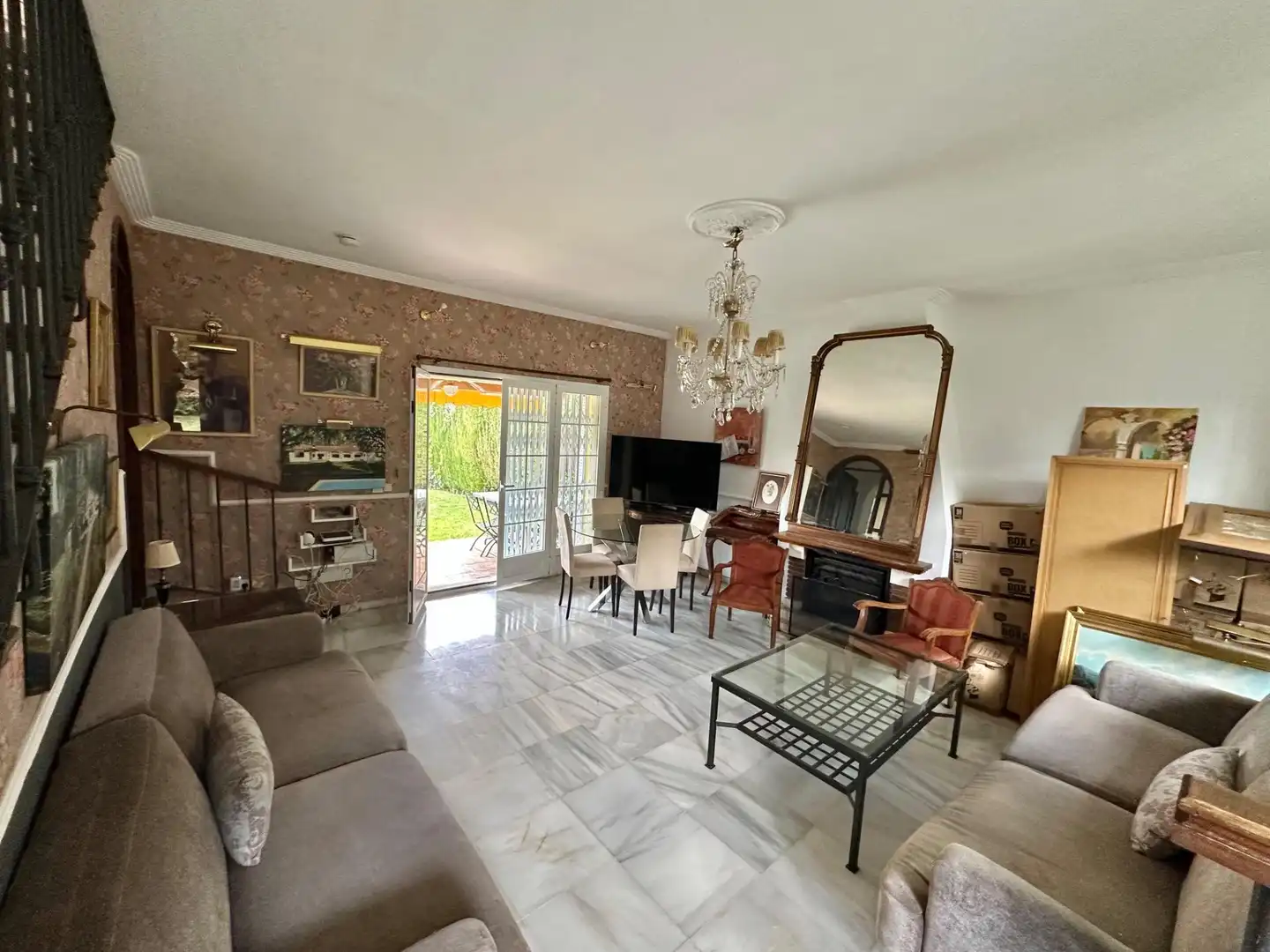Living room of Houses for sale in Marbella  with Private garden, Terrace and Community pool