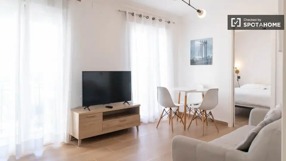Sala de estar de Piso de alquiler en Madrid con Aire acondicionado, Calefacción y Amueblado