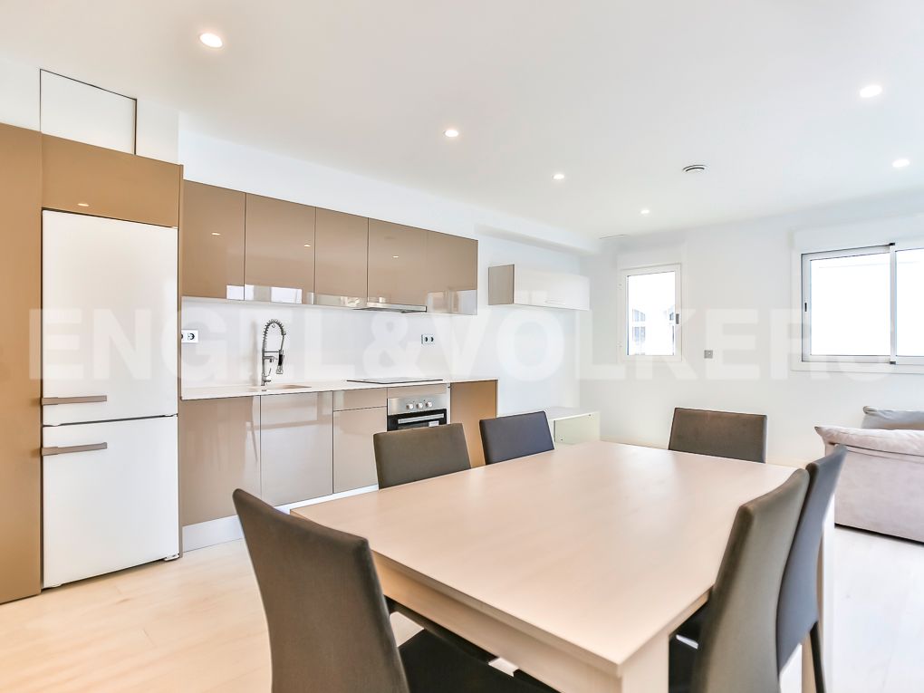 Kitchen of Apartment to rent in Sitges  with Air Conditioner, Heating and Terrace