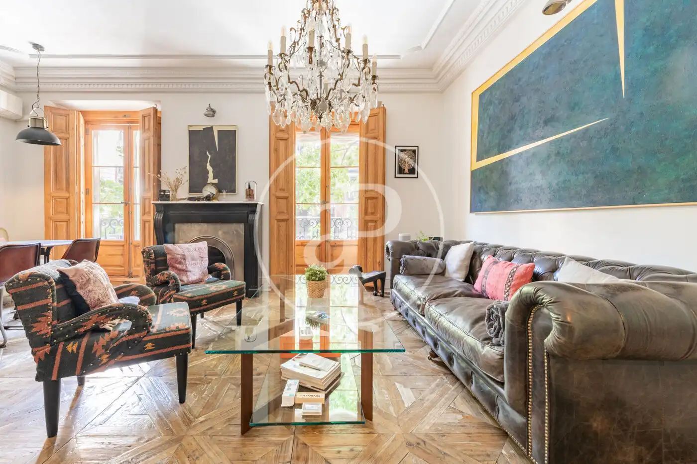 Sala d'estar de Pis en venda en Madrid amb Aire condicionat, Calefacció i Moblat