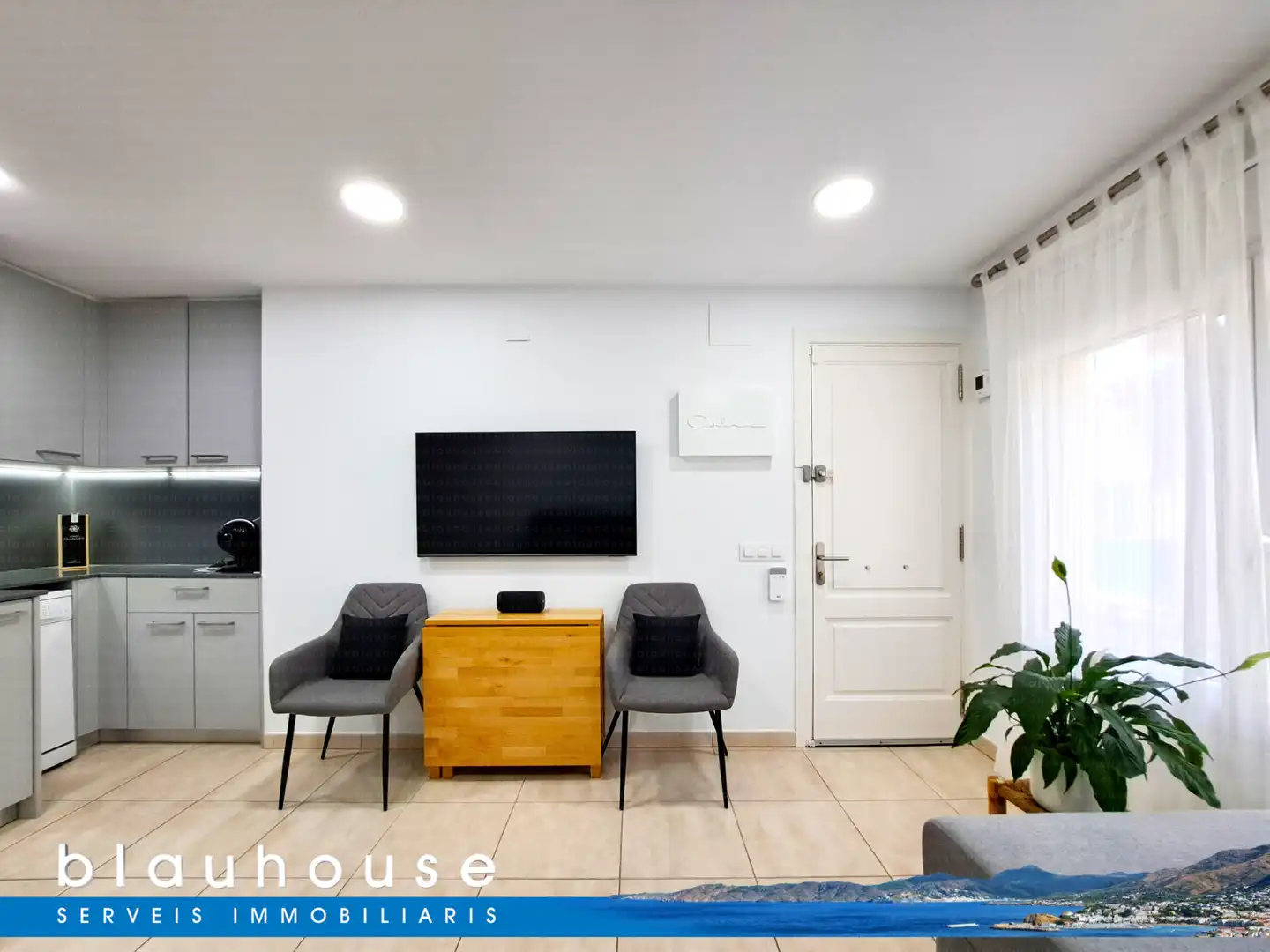 Sala de estar de Piso en venta en Llançà con Aire acondicionado