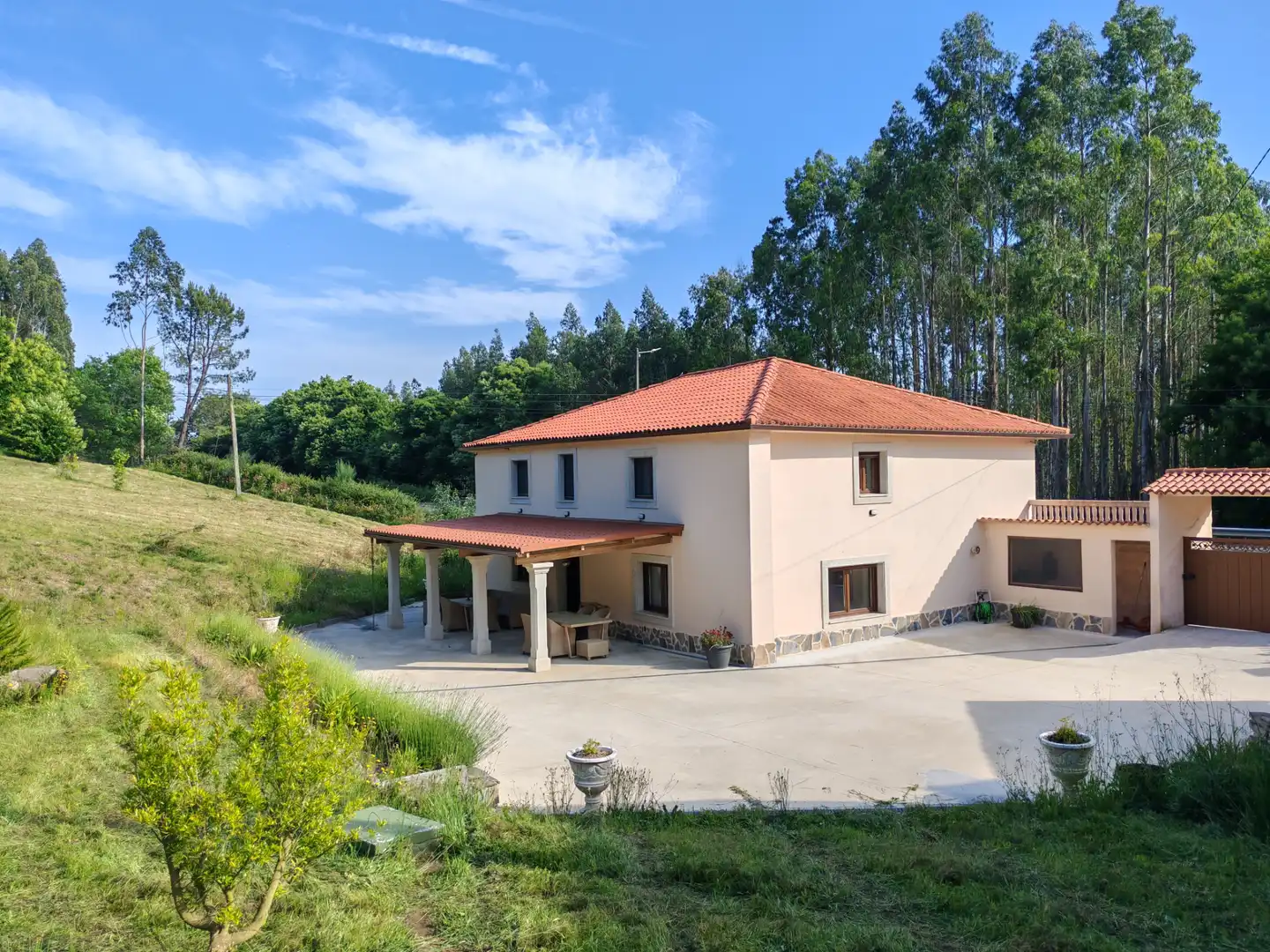 Vista exterior de Casa o chalet en venta en O Pino  con Calefacción, Jardín privado y Trastero