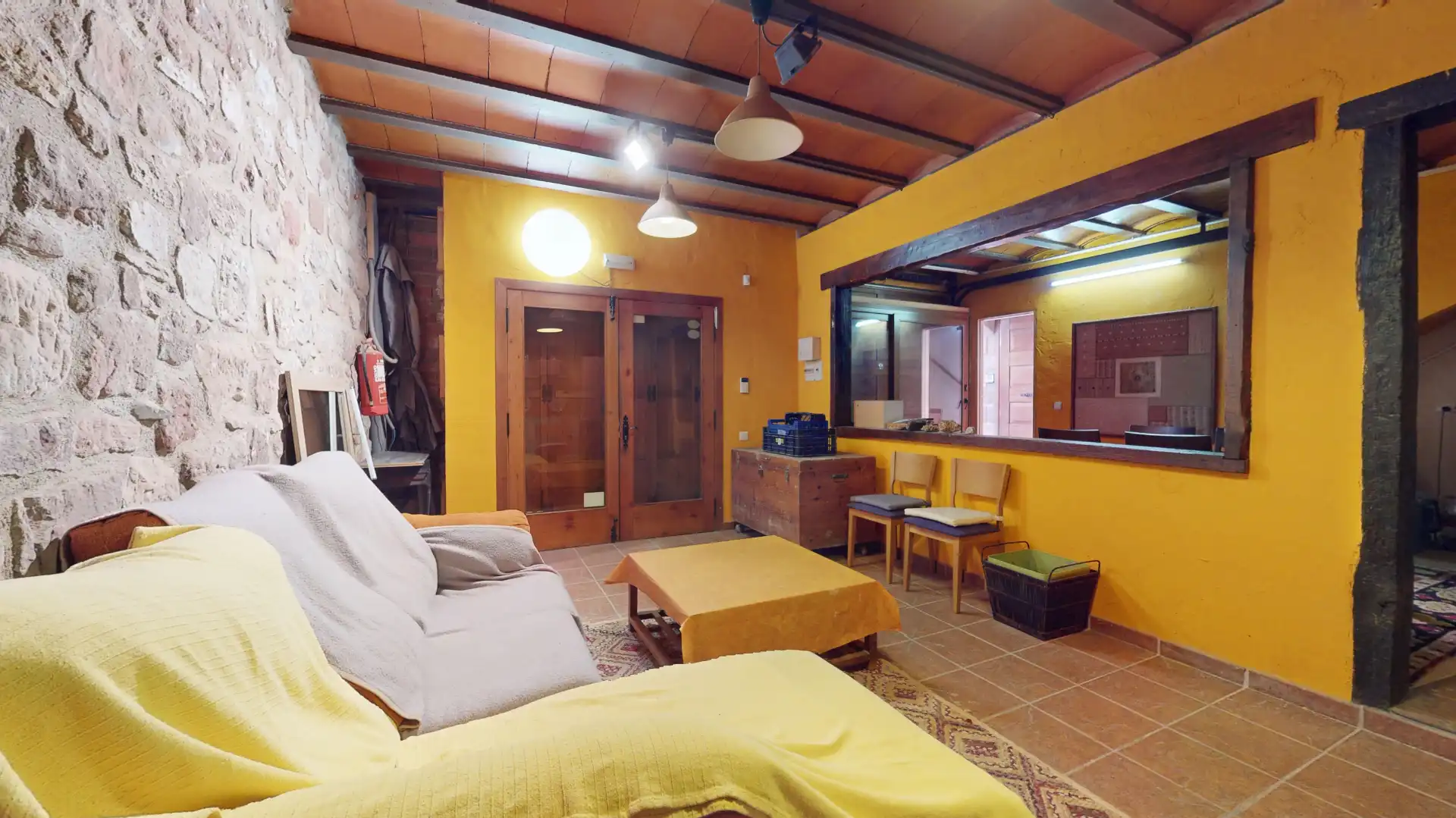 Sala de estar de Dúplex en venta en Prades con Calefacción, Terraza y Horno