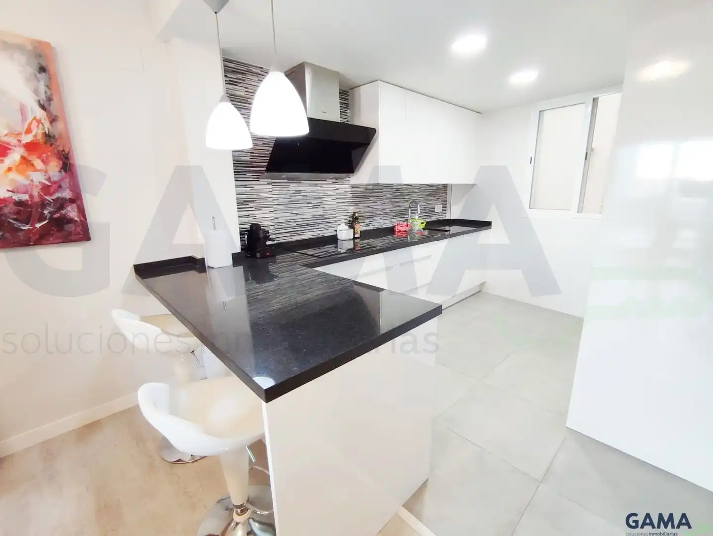 Cuina de Apartament de lloguer en Alzira amb Aire condicionat i Moblat