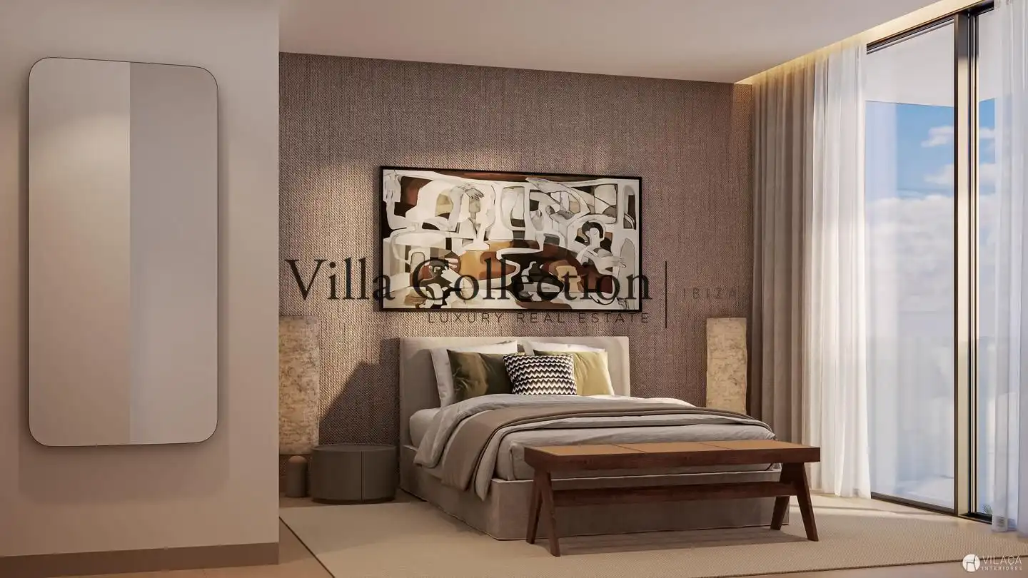 Bedroom of Houses for sale in Santa Eulària des Riu  with Air Conditioner, Heating and Terrace