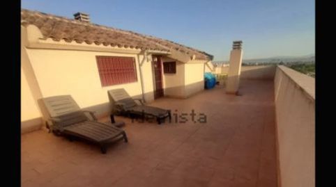 Amplísima terraza de 50 metros cuadrados con vistas a la montaña y toda Murcia
