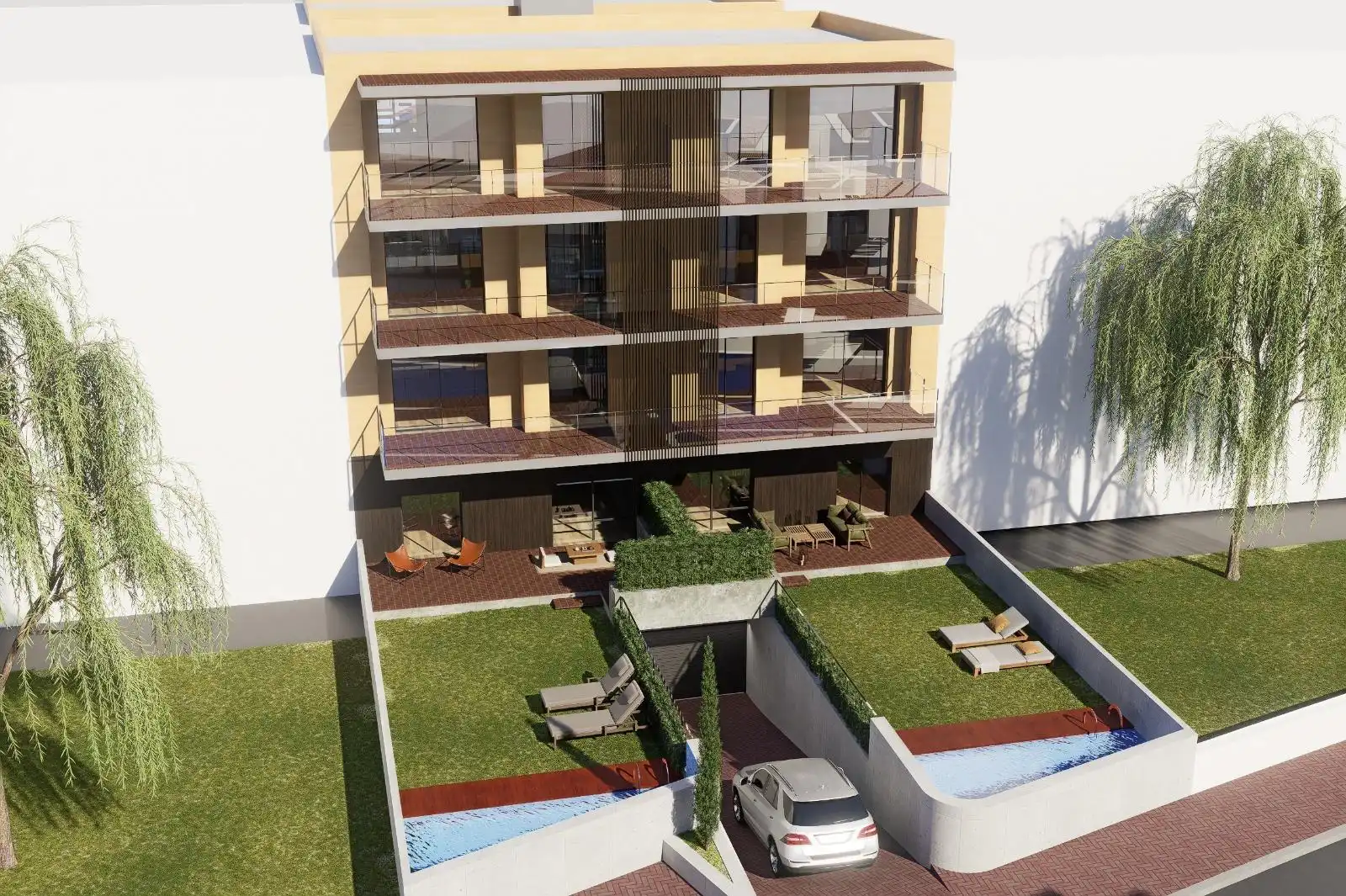 Außenansicht von Wohnung zum Verkauf in Palamós mit Privatgarten und Terrasse