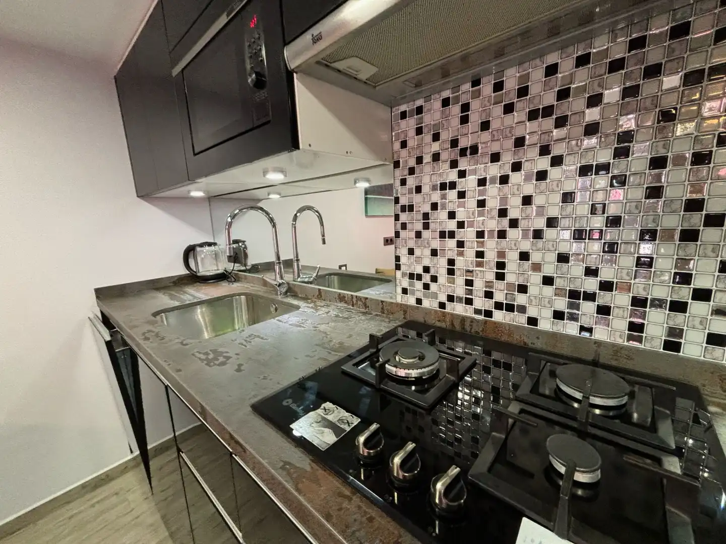Kitchen of Apartments for sale in Calpe / Calp  with Air Conditioner, Furnished and Community pool