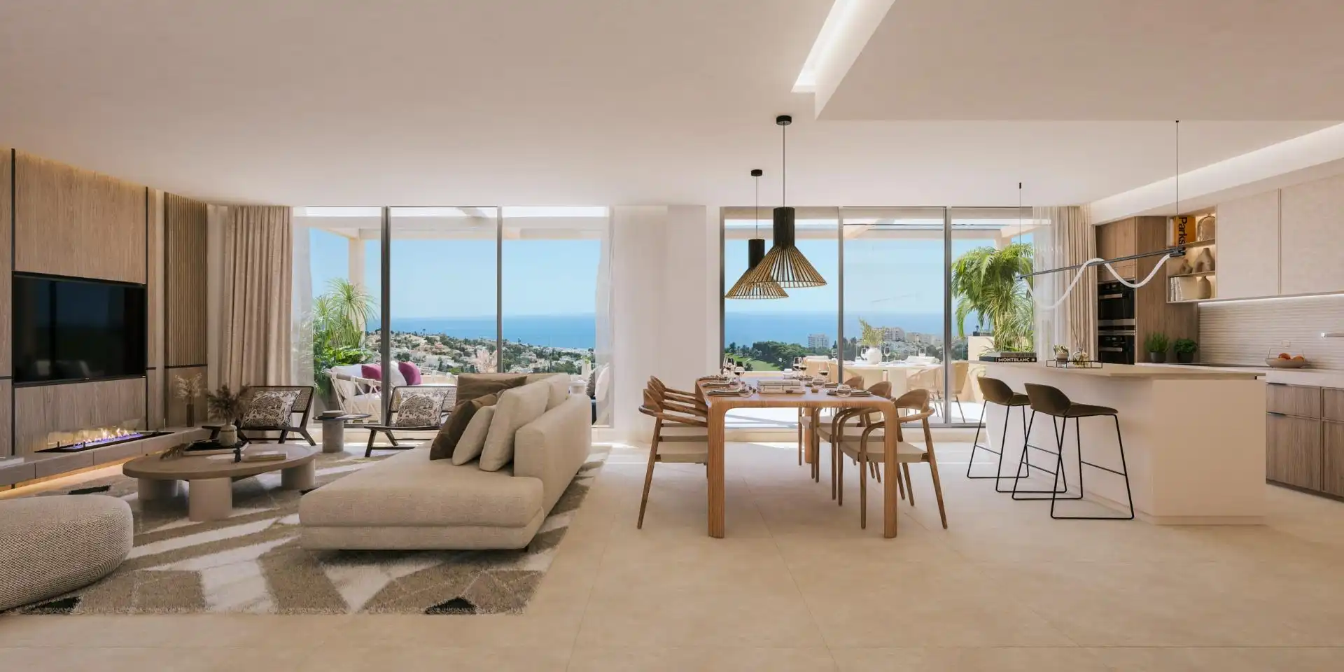 Sala d'estar de Apartament en venda en Benalmádena amb Aire condicionat, Calefacció i Jardí privat