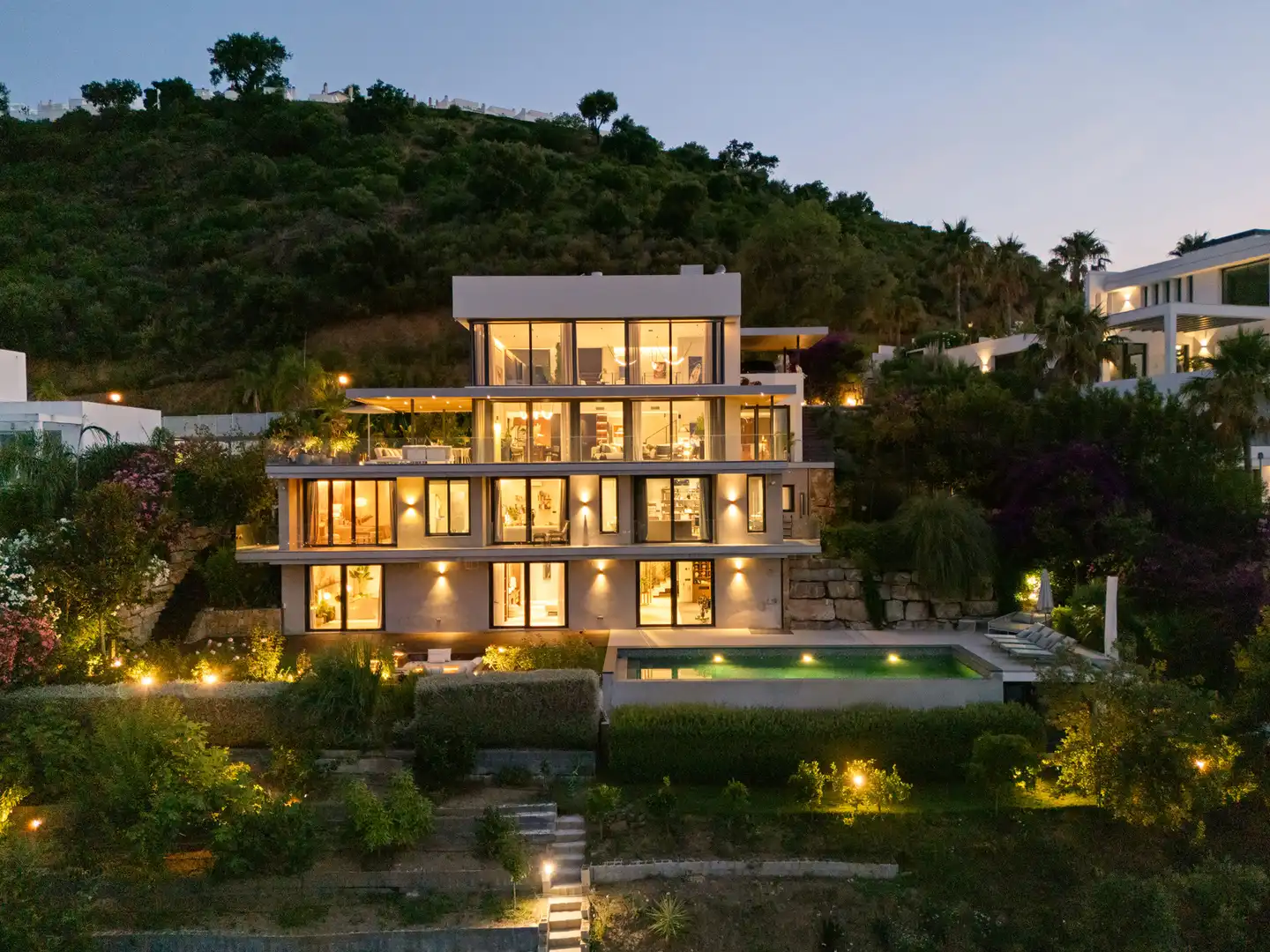 Exterior view of Houses for sale in Marbella  with Air Conditioner, Private garden and Terrace