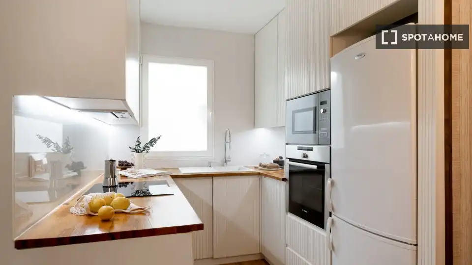 Kitchen of Flat for rent in Madrid  with Air Conditioner, Heating and Furnished