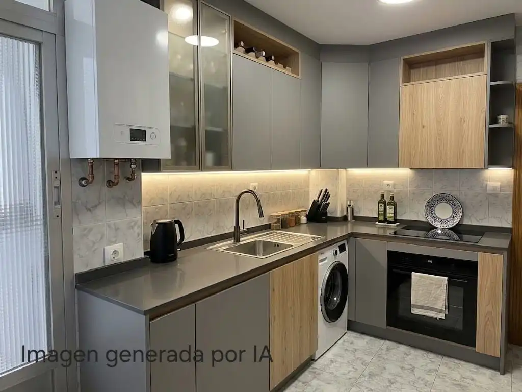 Kitchen of Flat for sale in Motril  with Air Conditioner and Balcony
