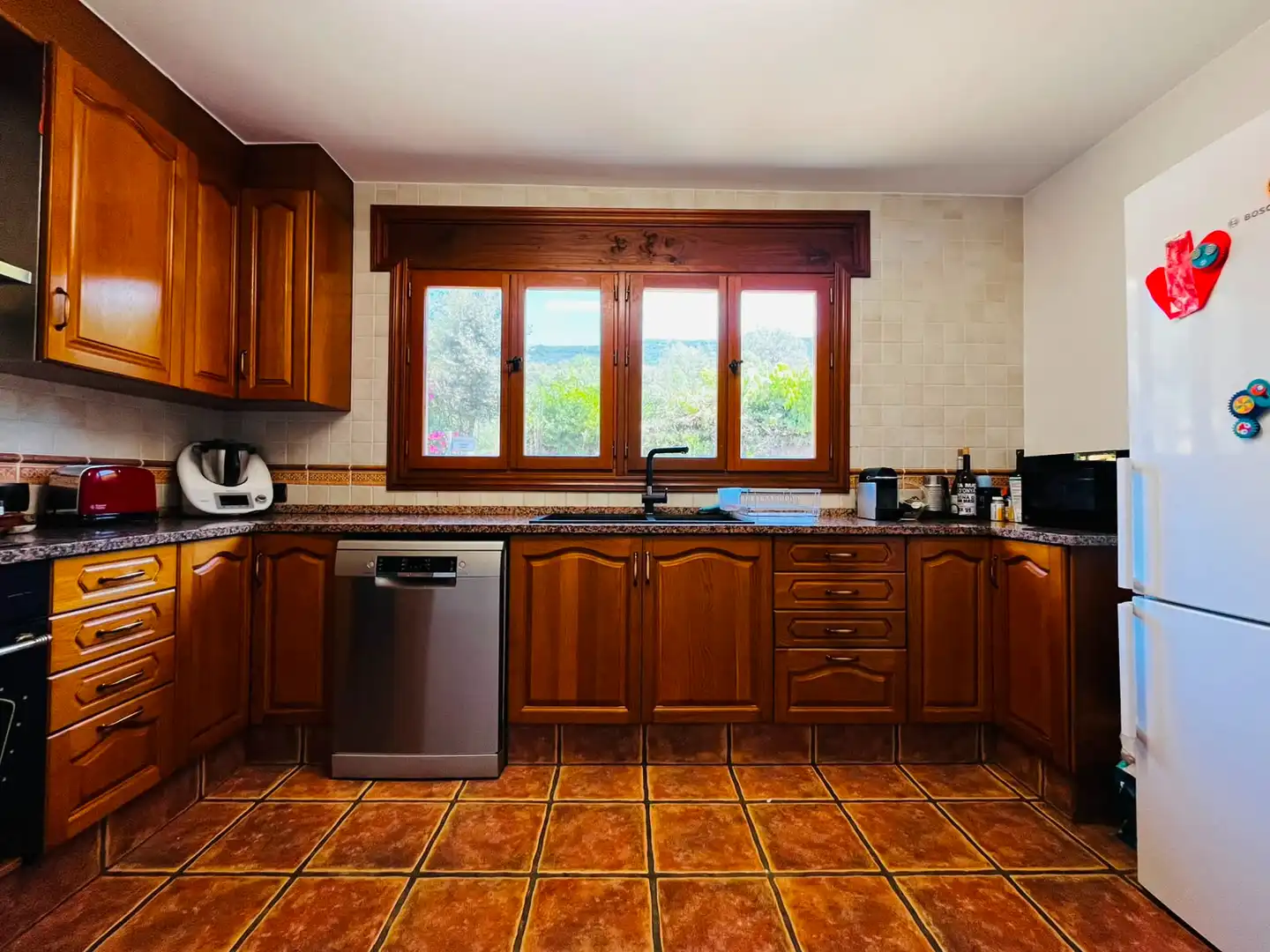 Kitchen of Houses for rent in Sant Martí de Llémena  with Air Conditioner, Heating and Private garden