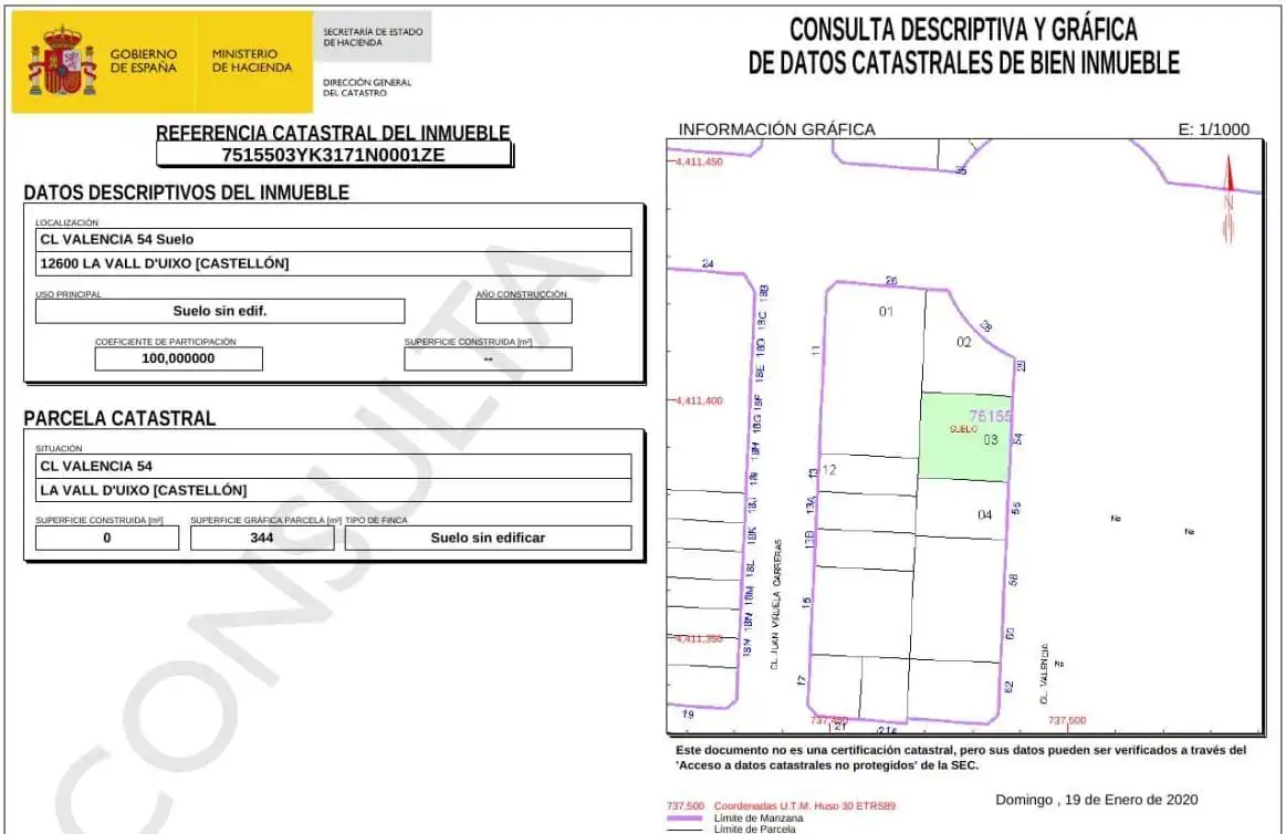Residential land for sale in La Vall d'Uixó, imagen 4
