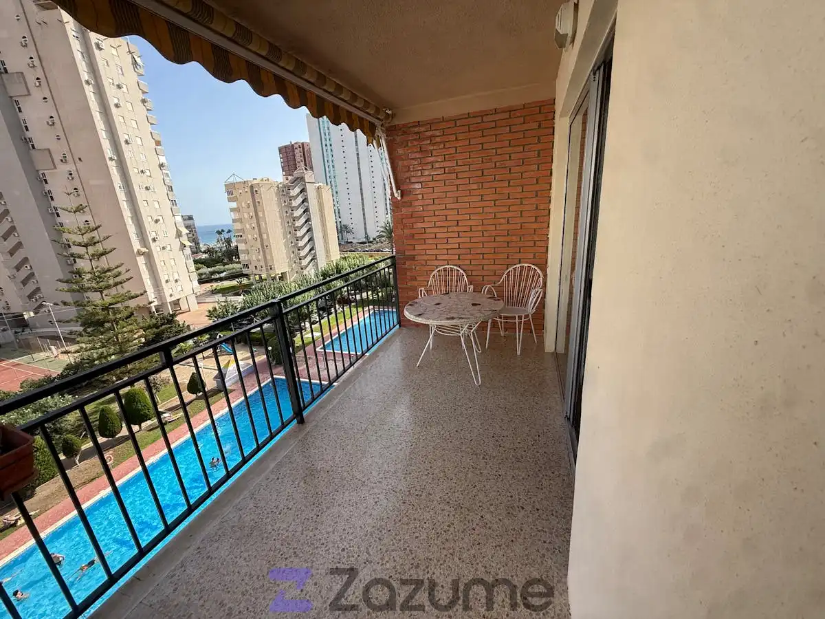 Terrasse von Wohnung zur Miete in Finestrat mit Schwimmbad, Möbliert und Ofen