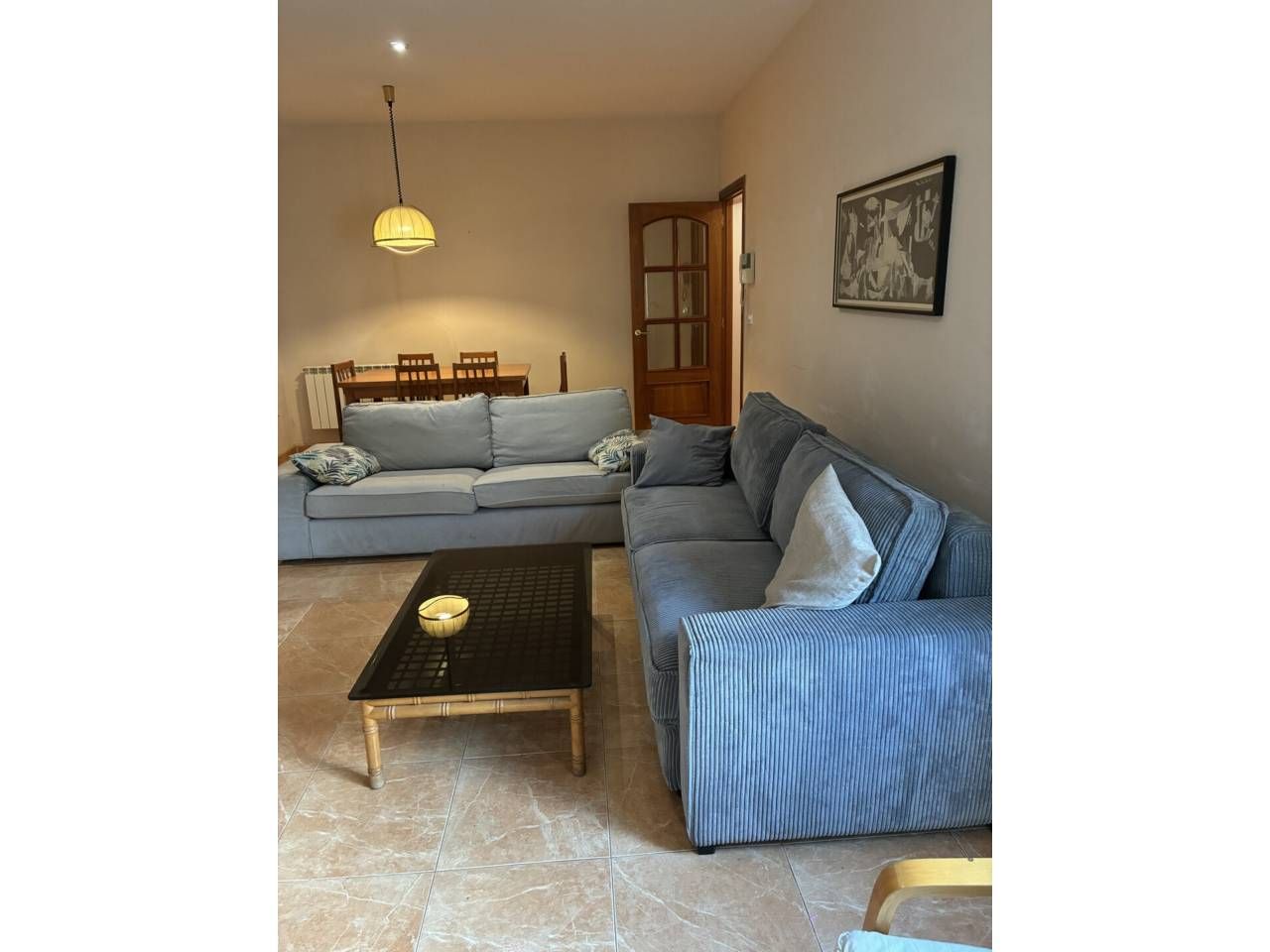 Sala d'estar de Pis de lloguer en Sant Feliu de Guíxols amb Calefacció i Moblat