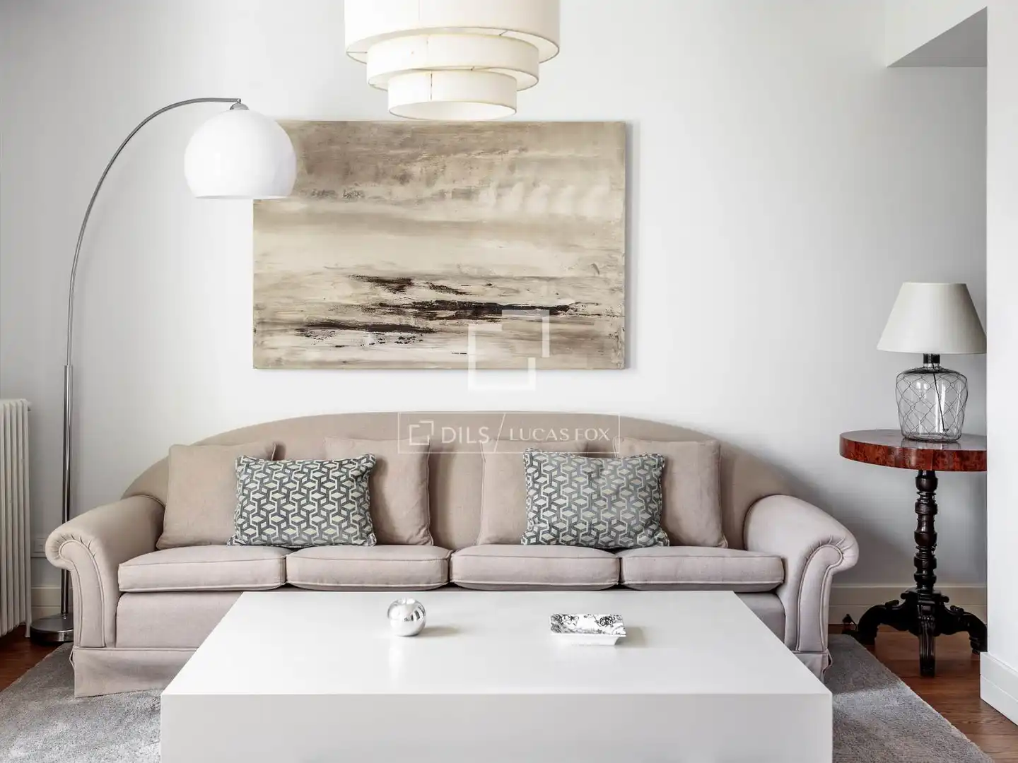Wohnzimmer von Wohnung zur Miete in Madrid mit Klimaanlage, Heizung und Parkett