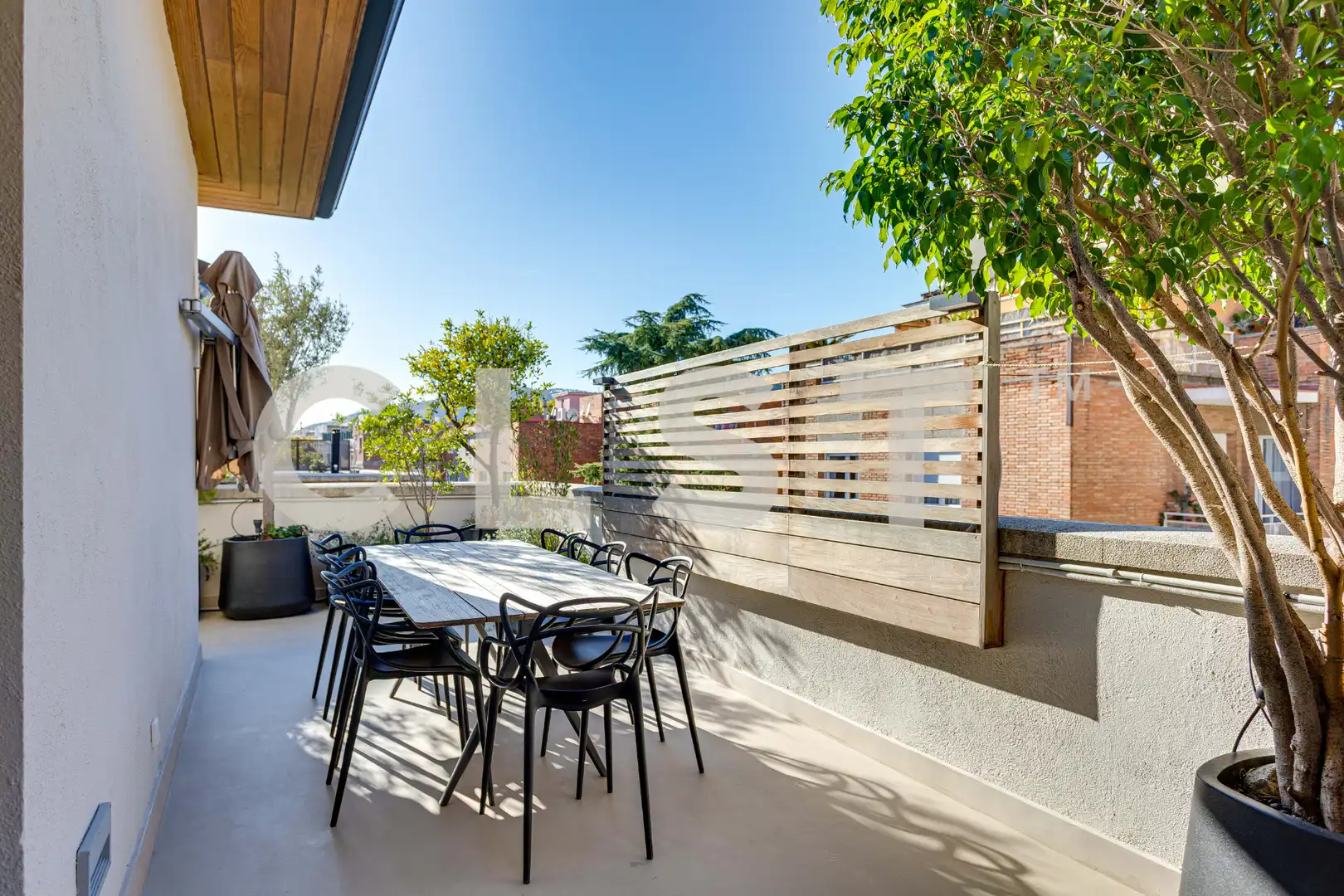 Terrasse von Dachboden zur Miete in Barcelona mit Klimaanlage, Heizung und Parkett
