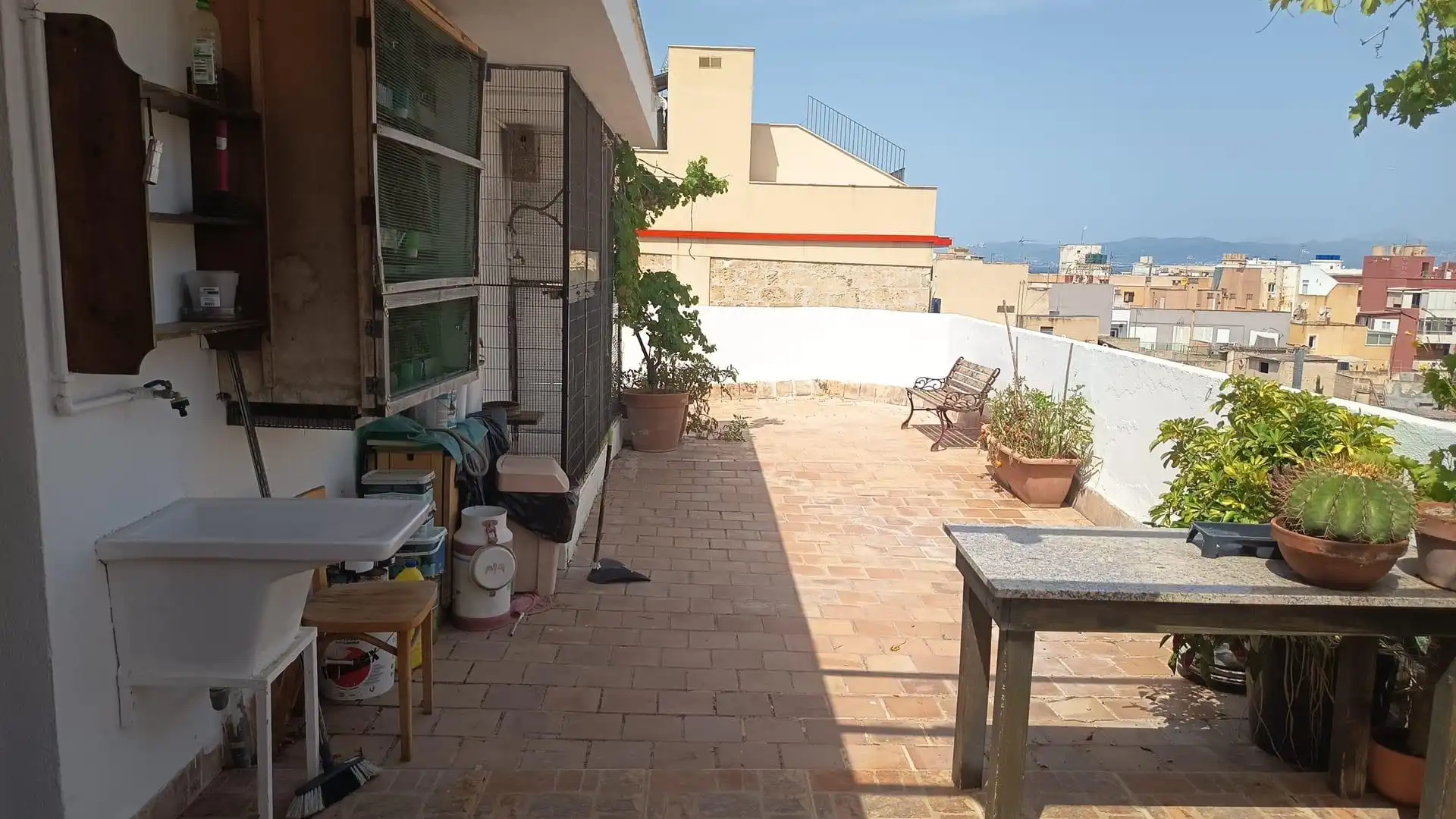 Terrasse von Dachboden zum Verkauf in  Palma de Mallorca mit Terrasse, Möbliert und Ofen