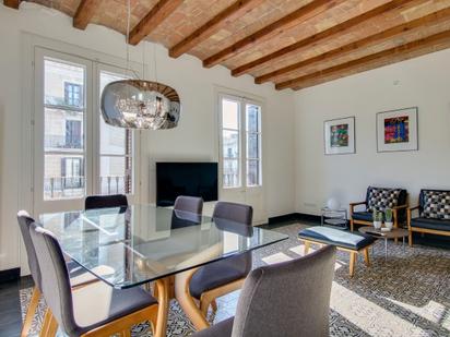 Dining room of Flat to rent in  Barcelona Capital  with Air Conditioner, Furnished and Oven