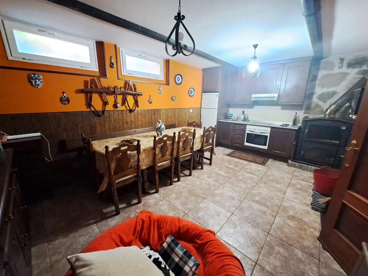 Küche von Einfamilien-Reihenhaus zum Verkauf in Zarratón mit Heizung, Terrasse und Möbliert