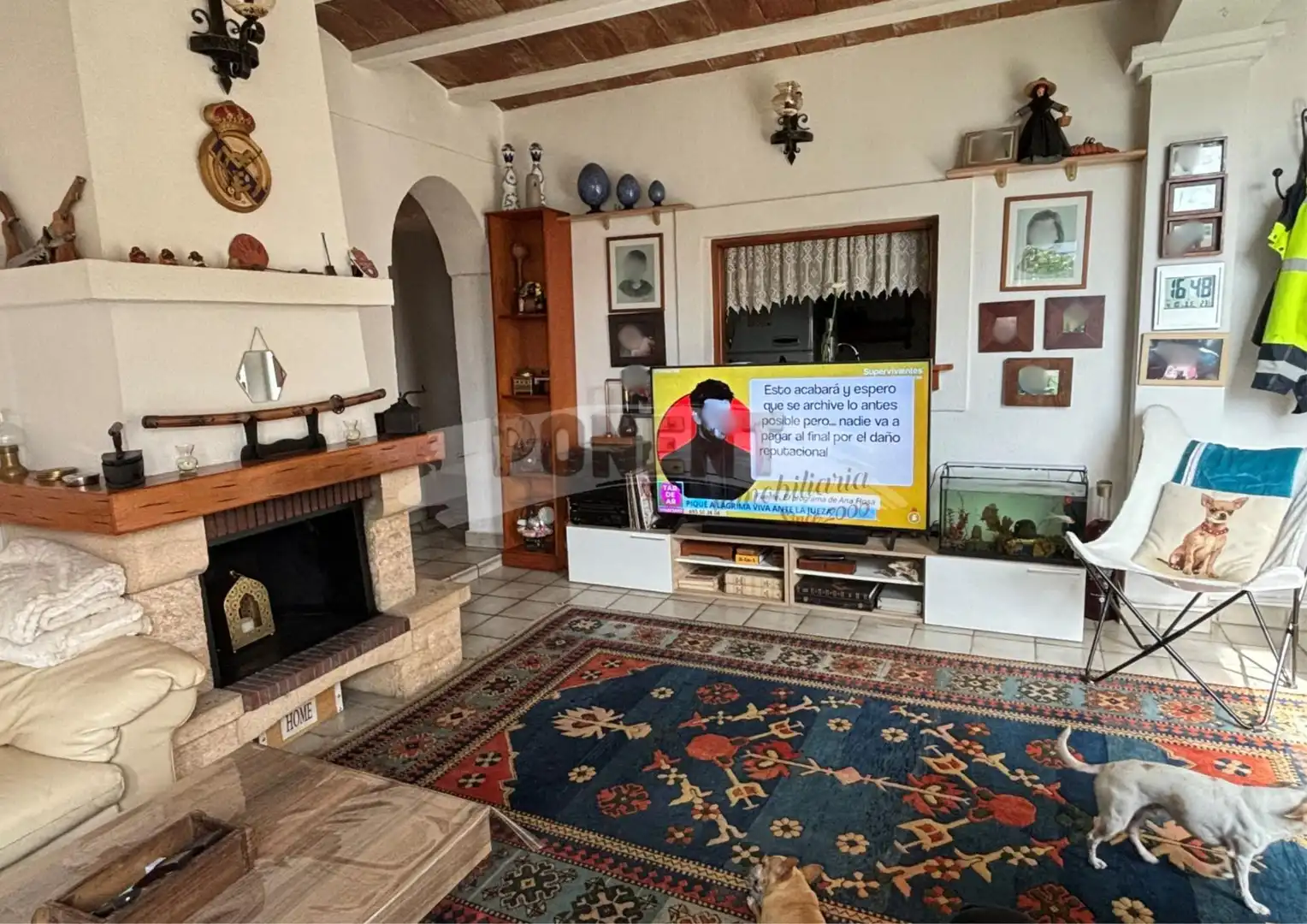 Sala d'estar de Casa o xalet en venda en Santa Eulària des Riu amb Aire condicionat, Jardí privat i Terrassa
