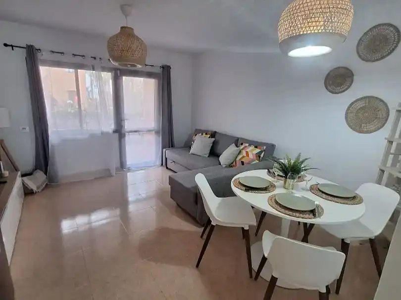 Living room of Flat for rent in La Oliva  with Swimming Pool and Furnished