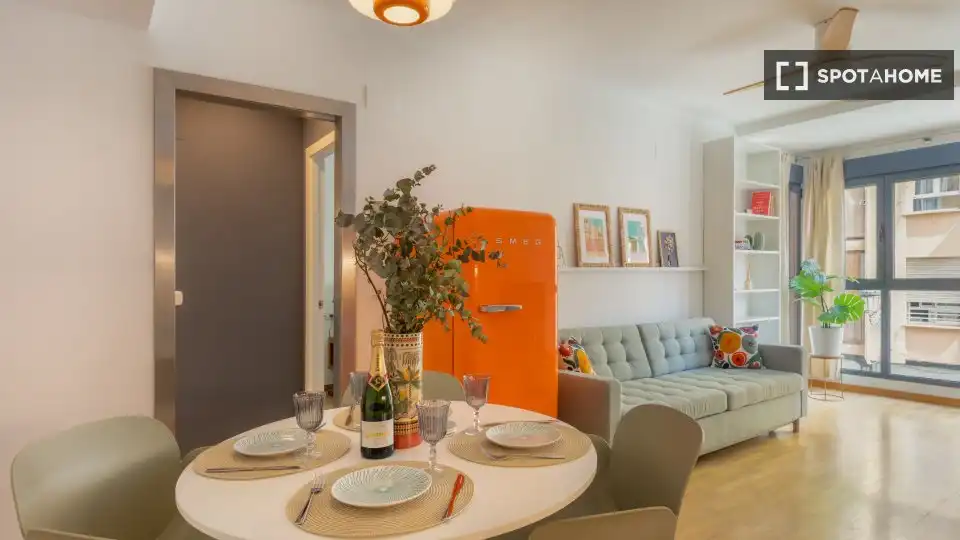 Comedor de Piso de alquiler en Valencia con Aire acondicionado, Calefacción y Amueblado