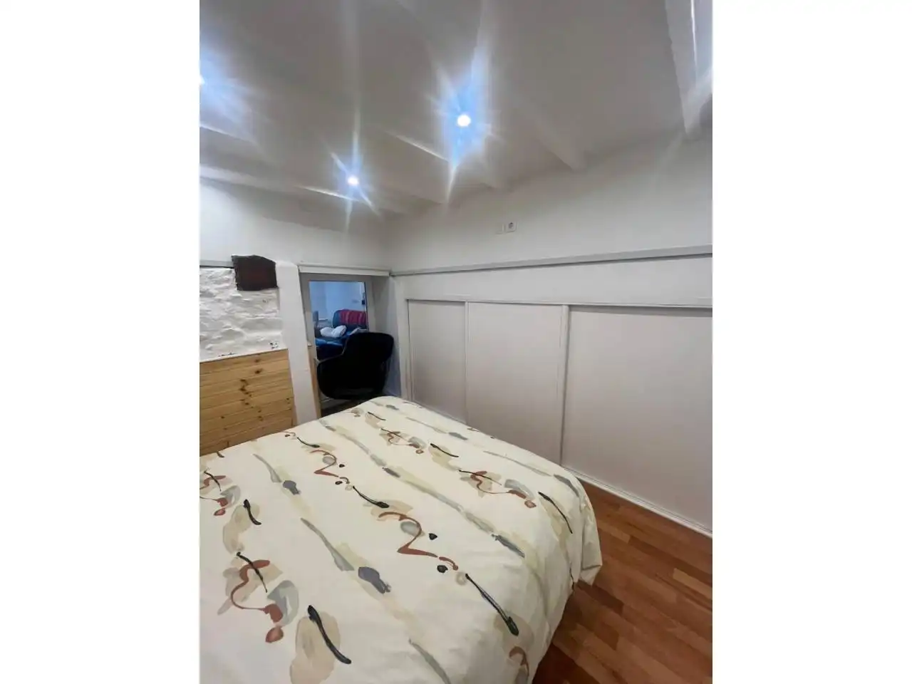 Schlafzimmer von Haus oder Chalet zur Miete in Miño mit Heizung, Privatgarten und Schwimmbad