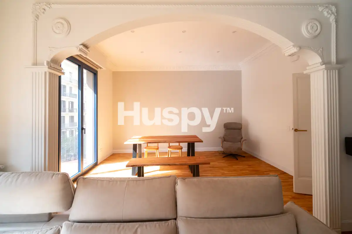 Living room of Flat for rent in Barcelona  with Air Conditioner, Heating and Furnished