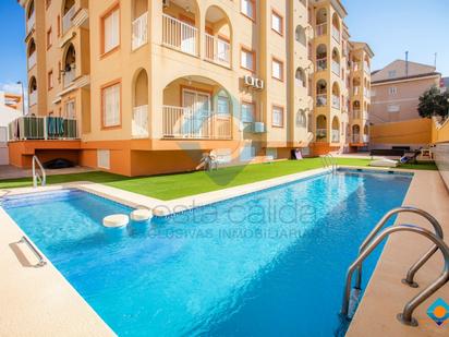 Swimming pool of Flat for sale in Mazarrón  with Air Conditioner, Terrace and Balcony