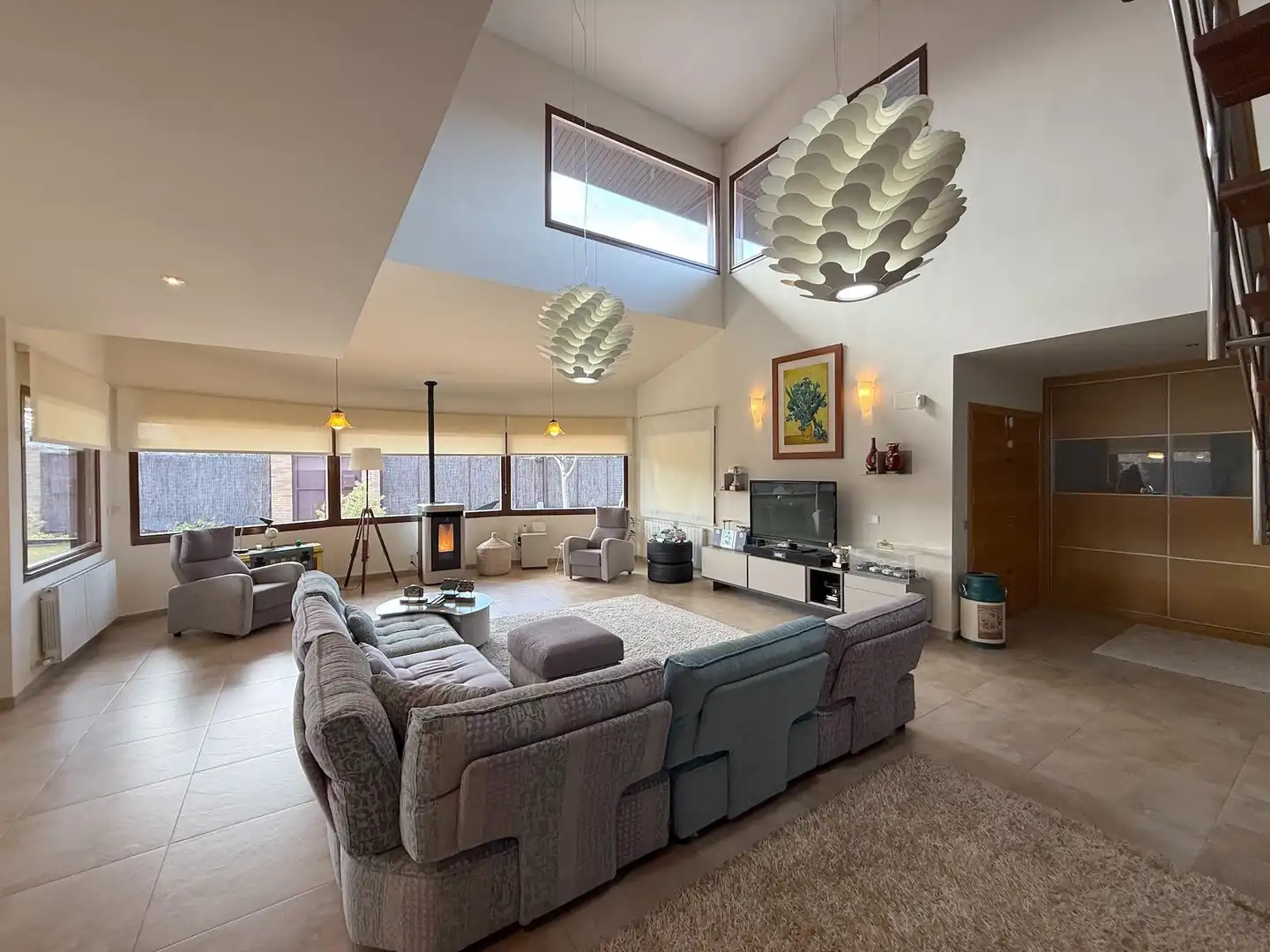 Sala de estar de Casa o chalet en venta en Cadrete con Aire acondicionado, Calefacción y Jardín privado