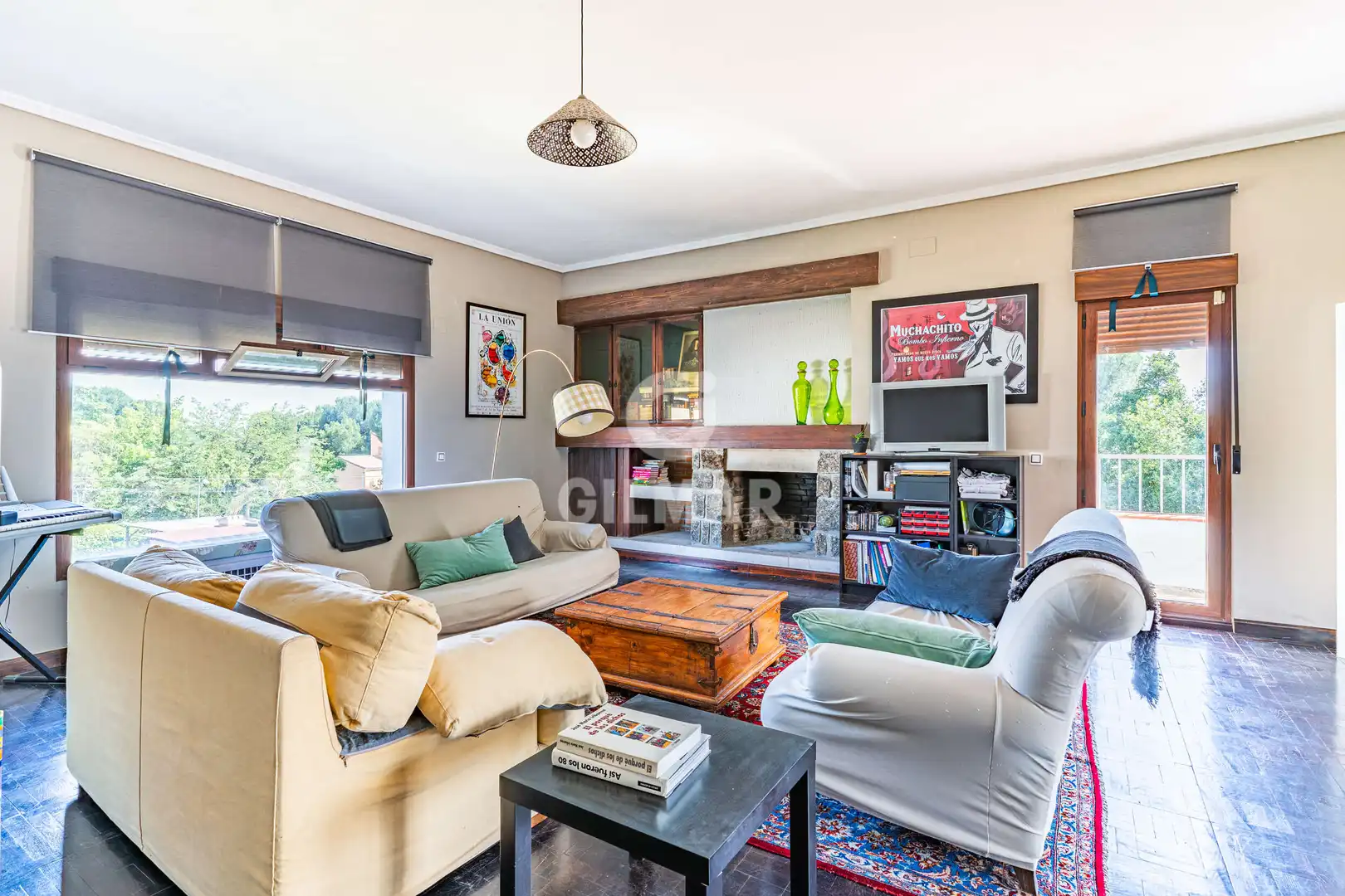 Sala de estar de Casa o chalet en venta en Boadilla del Monte con Calefacción, Jardín privado y Piscina