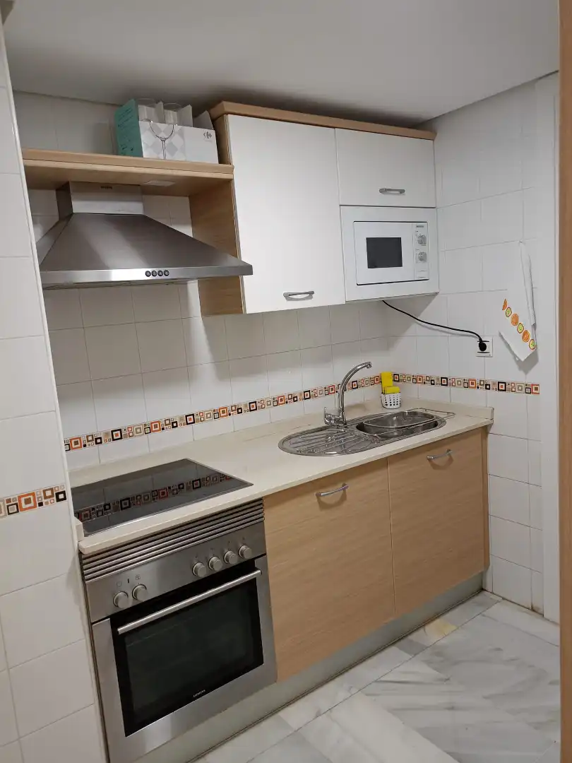 Cocina de Apartamento de alquiler en El Ejido con Aire acondicionado, Amueblado y Horno