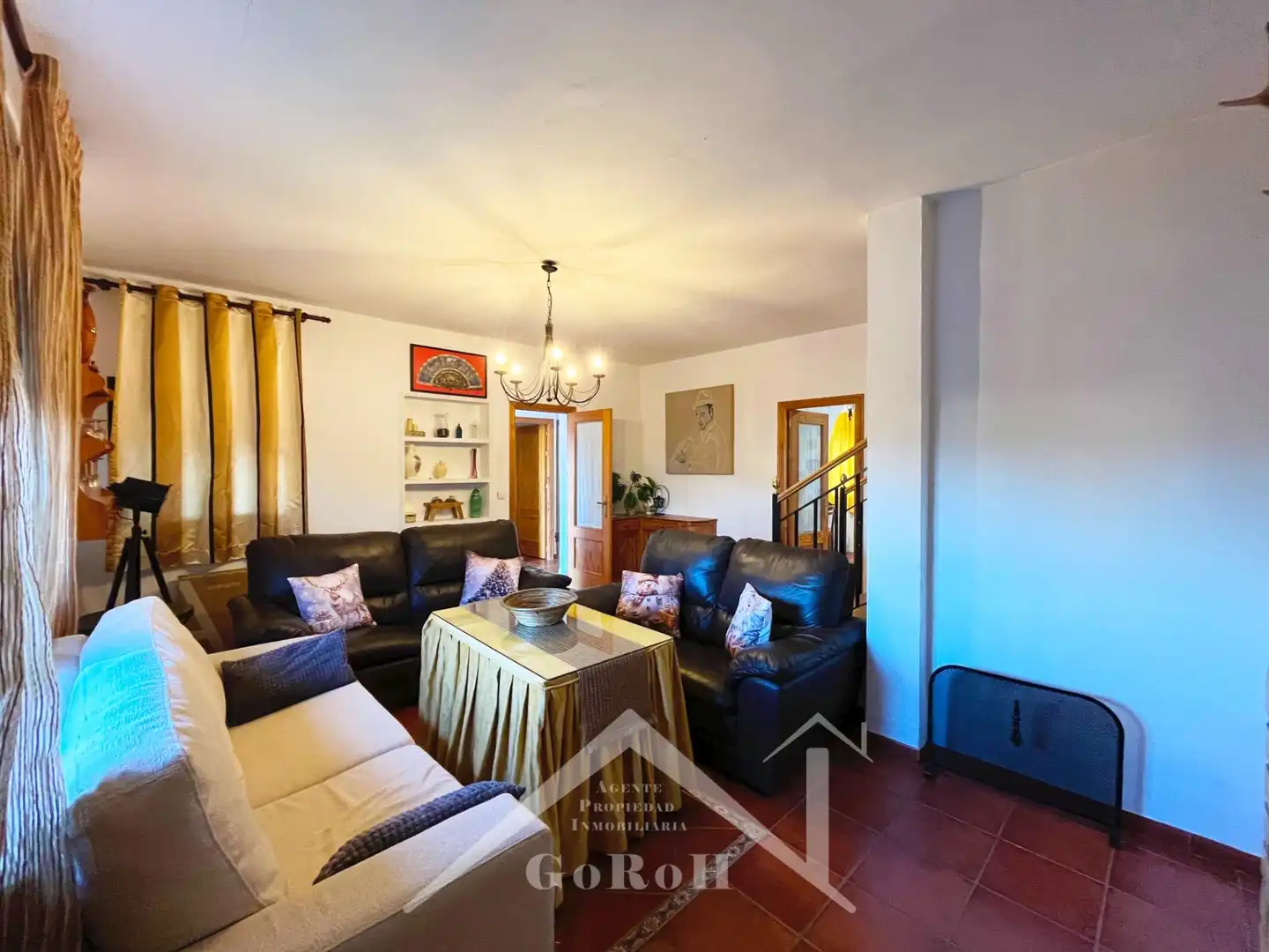 Sala d'estar de Casa o xalet en venda en Castilblanco de los Arroyos amb Aire condicionat, Jardí privat i Terrassa