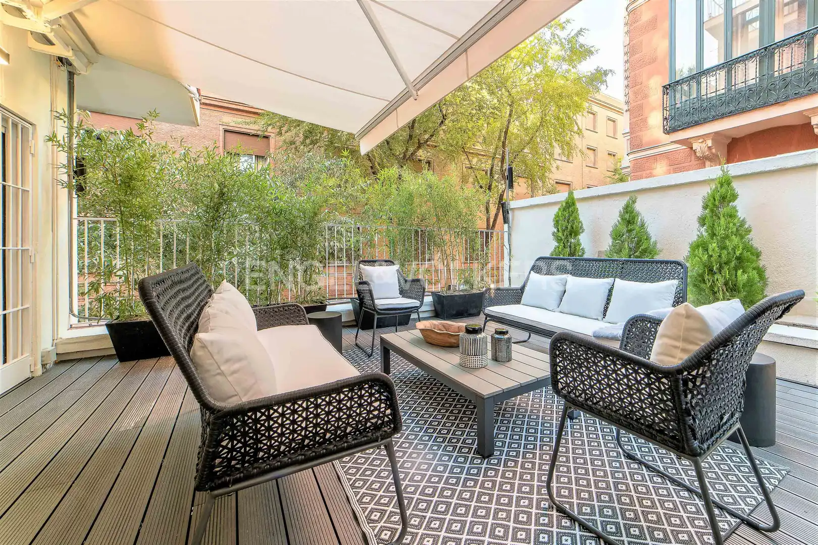 Terraza de Piso de alquiler en Madrid con Aire acondicionado, Calefacción y Parquet