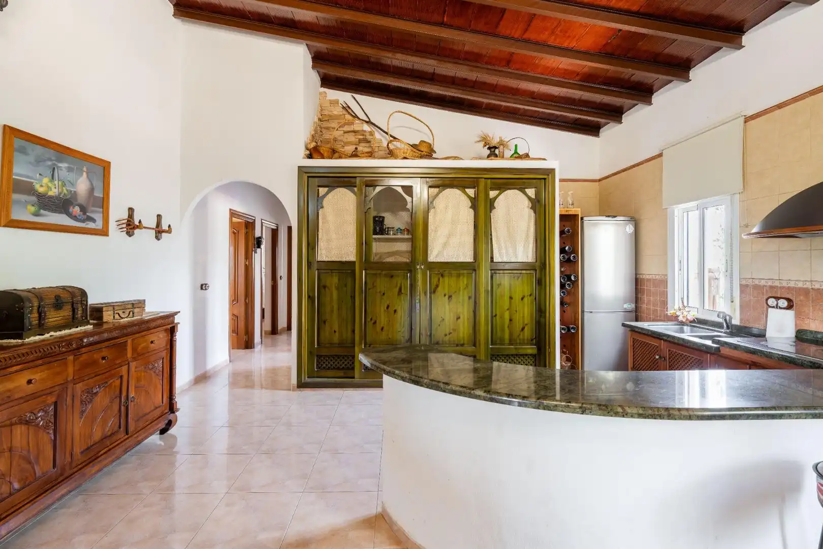 Cocina de Finca rústica en venta en Tabernas con Aire acondicionado, Jardín privado y Piscina
