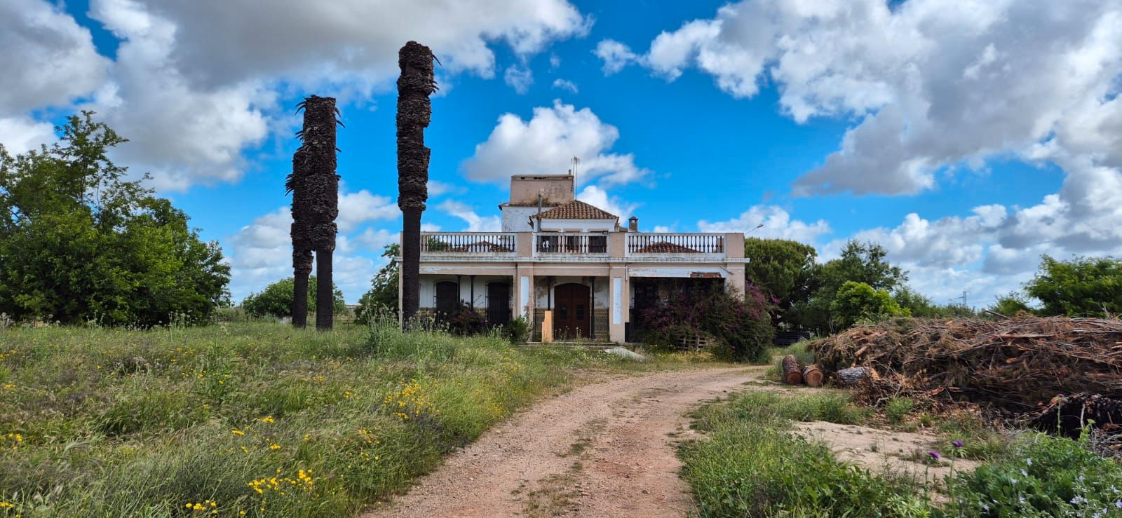 Exterior view of Country house for sale in Badajoz Capital  with Private garden, Terrace and Storage room