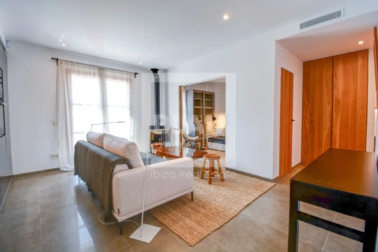 Living room of Flat for rent in Sant Joan de Labritja  with Air Conditioner, Private garden and Furnished