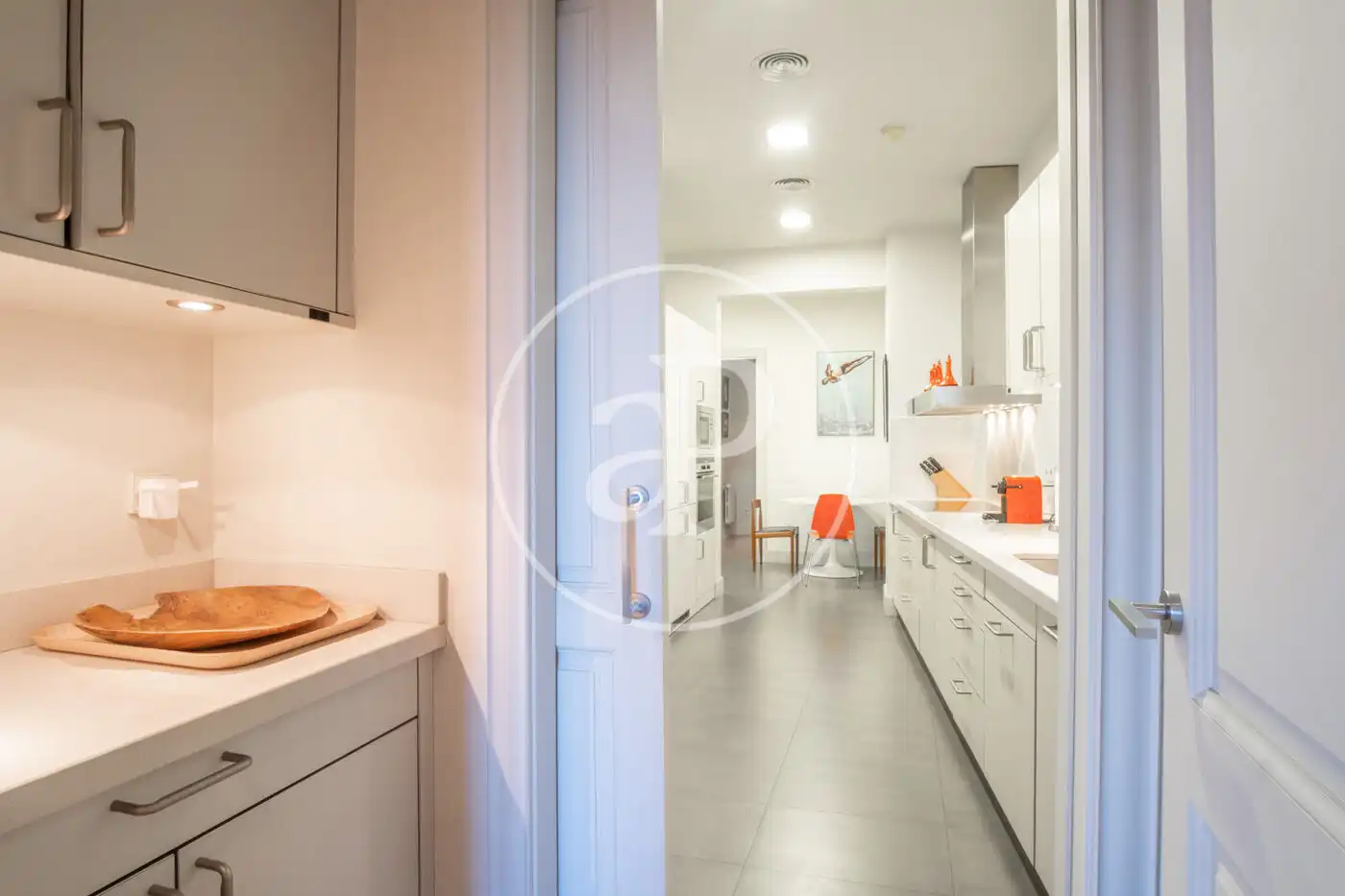 Küche von Wohnung zur Miete in Barcelona mit Klimaanlage, Heizung und Möbliert