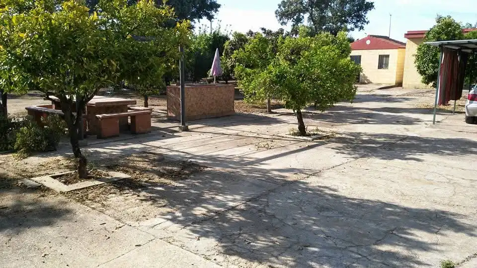 Vista exterior de Casa o chalet en venta en Sanlúcar la Mayor con Aire acondicionado, Jardín privado y Trastero