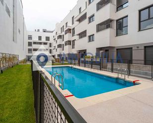 Exterior view of Flat for sale in  Madrid Capital  with Air Conditioner, Terrace and Swimming Pool