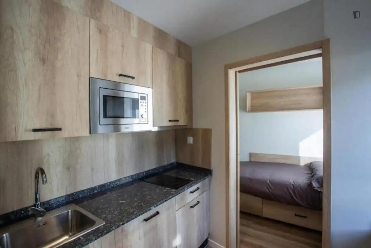 Kitchen of Flat for share in Bilbao   with Air Conditioner, Furnished and Internet
